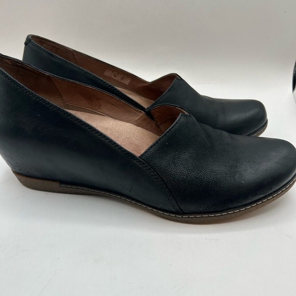 Dansko Liliana Black Nubuck Leather  Slip On Wedge Size EU 42 / US 11.5-12 - Picture 8 of 10